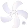 Uonlytech Pala del Ventilatore 16 Pollici Universale in Plastica 5 Foglie Pala del Ventilatore Silenzioso Ventilatore Tavolo di Ricambio Pale del Ventilatore Elettrico