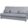 Arredo Stock Divano letto 3 posti in tessuto con cassettone contenitore, 184x80x86 (Grigio)