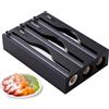 BDXZJ Dispenser di Pellicola, Organizer Cassetti Cucina con Taglierina, Dispenser Pellicola E Alluminio, Cucina Domestica, Porta Carta Forno Pellicola Alluminio D,Three grids
