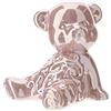 Hervit Statuina Orsetto Idea bomboniera Love Porcellana Rosa Perlato H12 cm