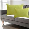 SWJ-swjssb Fodere per Cuscini Personalizzabili in Velluto a Coste Elasticizzato | Set di 2 Federa Cuscino Con Cerniera Invisibile, Lavabili | Copricuscino Decorative per Divano(Emerald green,50x100 cm)