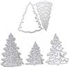 NUOBESTY 5pezzi Fustelle Metallo per Albero di Natale Template di Embossing per Scrapbooking e Creazioni Artigianali per Decorazioni Natalizie e Biglietti Fatti Mano