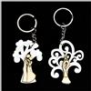 DLM_Bomboniere DLM-31238 (Kit 12 Pezzi) Portachiavi Ciondolo in Legno Albero della Vita e Coppia Sposi Nozze Matrimonio Confettata bomboniera