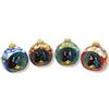 SICILIA BEDDA CAPACI Palla di Natale con Presepe in Ceramica di Caltagirone, Colore Selezionabile e Decoro Casuale, h 10 cm ca. - Blu