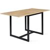 IDMarket - Tavolo da pranzo allungabile DETROIT 4-8 persone design industriale 80-160 cm