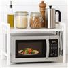 DanDiBo Scaffale da cucina regolabile bianco per piano di lavoro, 2 ripiani, 40-64 cm, scaffale da cucina 96683