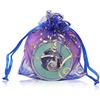 YFZYT 100 Pezzi Sacchetti Organza Sacchetti Regalo Sacchetti Portaconfetti Sacchetto Coulisse - 15x20 cm/5.91x7.87 Pollici, Argento Blu