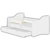 ACMA Letto per bambino Cameretta per bambino con materasso Letto bambini HAPPY (Bianco, 160x80 cm + Cassetto)