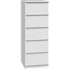 Home Collective Cassettiera bianca con cinque cassetti, camera da letto, corridoio, comodino, armadio, credenza, credenza, larghezza 40 cm, altezza 111 cm