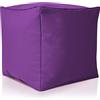 Green Bean© Sgabello a sacco 40x40x40cm con imbottitura in perle EPS Pouf Cuscino Poggiapiedi per poltrona a sacco Cuscino per pavimento bambini e adulti solleva le gambe sieditiViola