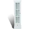 vidaXL Libreria 3 Scaffali in Legno Bianco Stile Anticato Mobiletto Credenza
