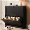 VOWNER Scarpiera Slim Portascarpe da Ingresso (Nero) 80x80x24 cm