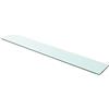 WEMYUFURN Mensola in vetro trasparente, 100 cm x 15 cm, per soggiorno, camera da letto e ufficio