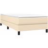 vidaXL Struttura Letto a Rete a Molle Crema 90x200 cm in Tessuto