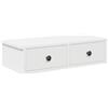 vidaXL Scaffale a Parete con Cassetti Bianco 60x28x15 cm in Truciolato, mensola da Muro con mobiletto, mobiletto portaoggetti Montato a Muro, unità a Muro sospesa