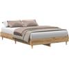 vidaXL Giroletto senza Materasso Rovere Artigianale 120x190 cm, mobili per camera da letto, base del letto, letto matrimoniale, letto, rete del letto