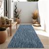 Paco Home Tappeto Per Esterno Balcone Terrazza Tappeto Cucina Monocolore Mélange, Dimensione:80x150 cm, Colore:Blu