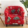 Hearda Natale Copripoltrona 1 Posto, Babbo Natale Universale Copripoltrona, Elastico Copri Poltrona con Braccioli, Antiscivolo Cocktail Copri Poltrona, per Bar Soggiorno Camera da Letto (Rosso 6)