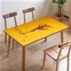 Morbuy Tovaglia Antimacchia Modella con Elastico Rettangolare,Lavabile Tovaglia da Tavolo con Bordo Elastica,per Esterno,Patio,Cucina Protezione Tavolo (140x80cm,Curcuma)