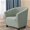 Hearda Copripoltrona 1 Posto, Jacquard Tinta Unita Copripoltrona, Elastico Copri Poltrona con Braccioli, Antiscivolo Cocktail Copri Poltrona, per Soggiorno Camera da Letto Club (Verde Chiaro)