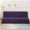 Odot Copridivano Senza Braccioli 1/2/3 Posti con Gonna, Elasticizzato Fodere, Coperture Divano Letto Pieghevole, Copridivano Regolabile, Copri Divano Anti Scivolo (S(120-150cm),Viola)