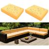 Hiseng Copriseduta Divano Impermeabile da Esterno 2 Pezzi Fodera per Cuscini del Divano da Giardino con Cerniera, Coprisedile Sostitutivi Universale per Divano e Sedile (55x45x10cm,Dorato)