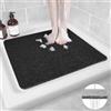 Surwin Tappetino da Doccia Antiscivolo, Tappetino da Bagno in Luffa PVC con Scarico, Morbida Tappeto Antiscivolo Lavabile Asciugatura Rapida Tappetino da Doccia per Aree Umide (80x120cm,Nero)