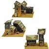 Aurora Store.it Kit 4 Casette Presepe Casolare del Borgo Piccole Media Misura 13x8x h.10 cm Box Set assortite Napoletano Casine da Decorare con tegole in Legno per Montagne pastori