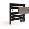 CREATE / Warm Towel Mini/Scaldasalviette Elettrico da Pavimento o da Parete Nero con mensola / 52,3x8x55,8cm / Basso consumo, programmabile, asciuga Asciugamani, Silenzioso, Ultra Sottile, 150 W