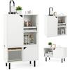 COSTWAY Libreria Impilabile da Pavimento con Ripiano Regolabile e Cubi, Mobile Espositivo con Gambe Metalliche, Organizzatore per Soggiorno Camera da Letto Studio, 60x30x96,5 cm