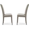 Liberoshopping Sedia soggiorno sala da pranzo in ecopelle imbottita con gambe verniciate DENVER SET DA 2 PEZZI (Tortora)