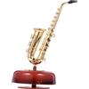 PRETYZOOM Scatola Musicale in ABS Forma Strumento Musicale Color Oro, Decorazione da Scrivania Multipurpose per Feste, Design Vintage e Lavorazione Delicata