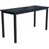 Arreditaly Scrivania Tavolo Da Computer PC In Legno Con Gambe In Metallo Scrittoio Mobile Desk Da Ufficio Studio Cameretta Soggiorno Sala Da Pranzo Design Moderno Elko (138 x 55 x 73 Cm, Black)
