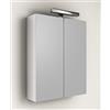 Bagno Italia Specchiera specchio da bagno Contenitore due ante da 60x60hx18 bianco con applique l