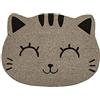 I-TOTAL - Zerbino Ingresso casa/Tappetino per entrata in Fibra di Cocco Resistente 70 x 40 x 2 cm (GATTO GRIGIO)