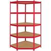 Monster Racking - Scaffale ad Angolo Z-Rax In Acciaio Senza Bulloni Rosso 90cm x 45cm x 183cm