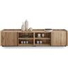 Mobili Fiver, Mobile Basso Romina (183,6x36x44 cm), 2 Ante, Rovere Rustico, 183.6 cmx36 cmx44 cm, Nobilitato/Ferro, Credenza Soggiorno Moderna, Made in Italy