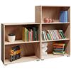 Casaria® Set di 2 Librerie Vela 3+2 Scomparti Regolabili Scaffali in Legno Soggiorno Studio Ufficio
