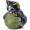 De Rosa Rinconada Figurina in ceramica a strisce Gattino con palla, Gato del bambino