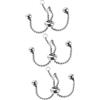 Homoyoyo Estensori con Design Regolabile in Acciaio Inossidabile 3 Pezzi Catene Estensibili e Finitura Argento per Bracciali per Creazione Gioielli Fai da Te
