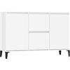 vidaXL Credenza Bianca 102x35x70 cm in Legno Multistrato
