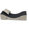 Velinda Poltrona Relax,Pouf,Pieghevole,mobili cameretta Bimbo Giochi (Colore: Grigio-Beige)