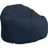 bananair - Pouf Poltrona Sacco in Velluto a Coste Larghe - Morbido e Confortevole - Imbottitura in Schiuma, Ottimo Supporto per la Schiena - Pouf Divano Gigante (100 cm, Blu Scuro)