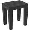 Generico SGABELLO BAGNO WOODY MULTIUSO EFFETTO LEGNO L38xP29xH41,5cm IN POLIPROPILENE VARI COLORI BIANCO, BLU PASTELLO, GRIGIO, NERO, TORTORA (Nero)