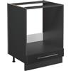 Vicco Mobile per forno da incasso Fame-Line, Antracite lucido, 60 cm senza piano di lavoro, per la combinazione con altri moduli della serie Fame-Line