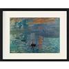 1art1 Claude Monet Poster Impressione, Levar del Sole, 1872 Quadro in Cornice con Pregiato Passepartout | Immagini A Parete | in Una Cornice 80x60 cm