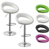 Beltom® 2 SGABELLI da Bar E Cucina con PENISOLA Regolabili in Altezza Sedia Girevole per PIZZERIE Pub RISTORANTI Hotel Soggiorno Ufficio - Modello Beauty - X2-Bianco