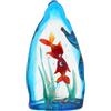 GlassOfVenice Acquario in Vetro di Murano con Due Pesci Tropicali - 4 Pollici
