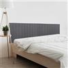 DHOME Testata in legno riciclato MDF Pallet Style letto verticale Pallet Raccordi inclusi (180cm Doppio, Grigio Massiccio)