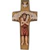 Holyart Croce Papa Francesco Buon Pastore Legno Valgardena Dipinta, 16 cm (6.3 INC.)